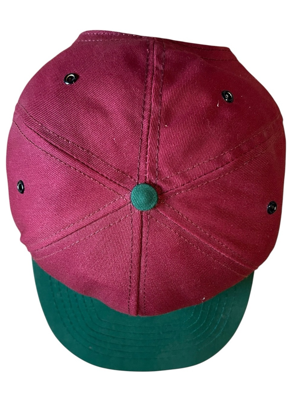 Vintage Budweiser Snapback Hat Burgundy Green Beer Promo Cap - Picture 4 of 8